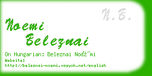 noemi beleznai business card